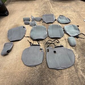 Full Set of Grey Seat Covers for a Toyota Rav4 Limited Edition Model.